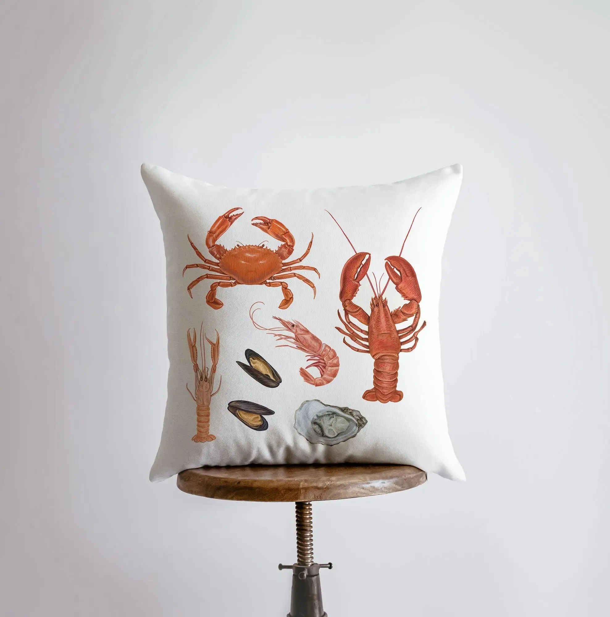 Sea Crustaceans | Throw Pillow | Home Décor | Modern Décor | Nautical | Ocean | Gift for Her | Accent Pillow Cover | Beach | Sea