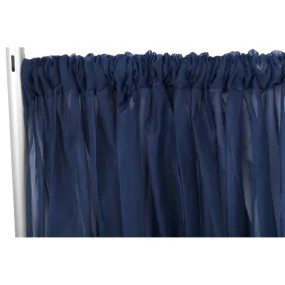 Sheer Voile Flame Retardant (FR) 14ft H x 118" W Drape/Backdrop Curtain Panel - Navy Blue