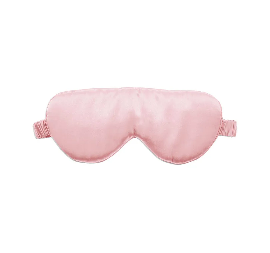 Silk Pillowcase and Eye Mask Set Soft Pink