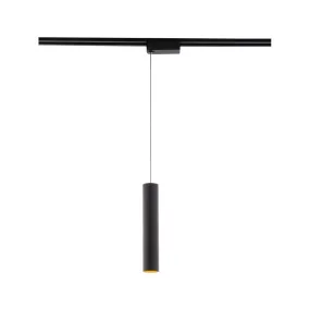 Silo LED Pendant Head 20W 2700K, Halo, Black with Gold Collar