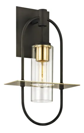 Smyth 1-Light Wall in Dark Bronze & Brushed Brass