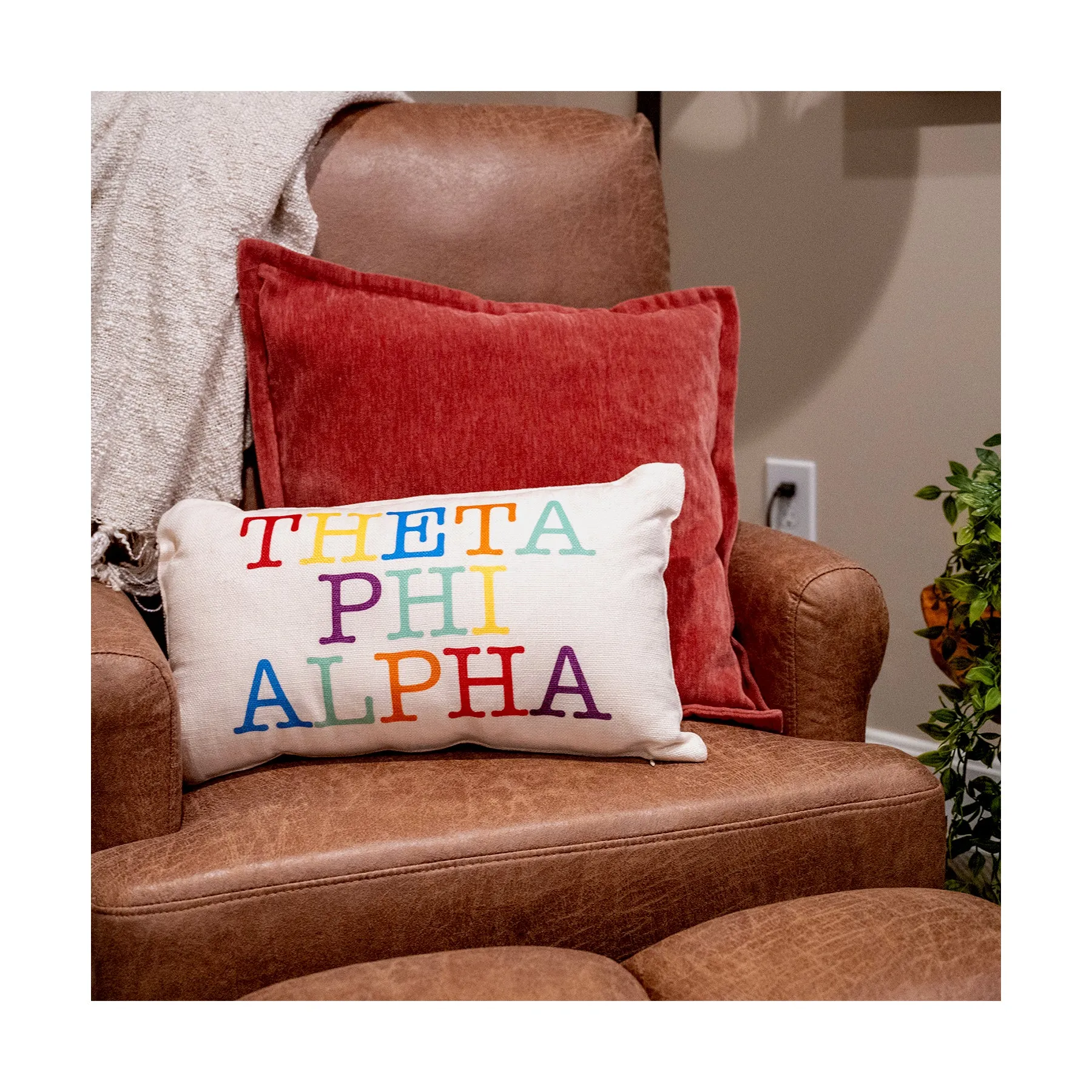 Sorority Colorful Throw Pillow