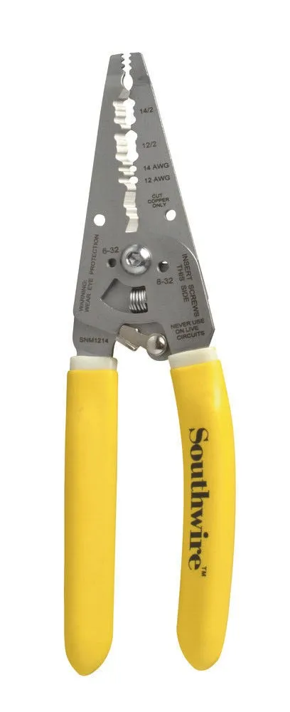 Southwire Wire Stripper/Cutter 12-14 AWG Ergonomic Handles NM Cable