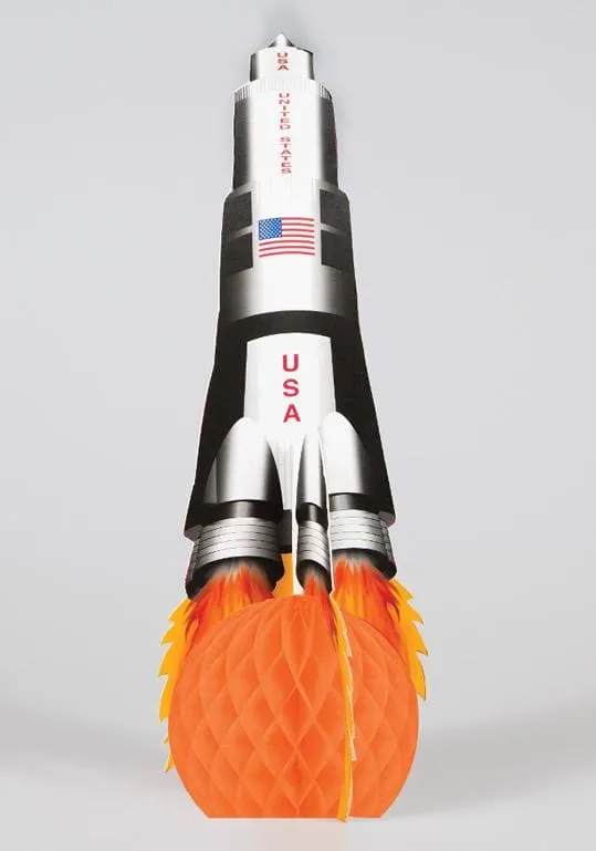 Space Blast Rocket Honeycomb Centerpiece