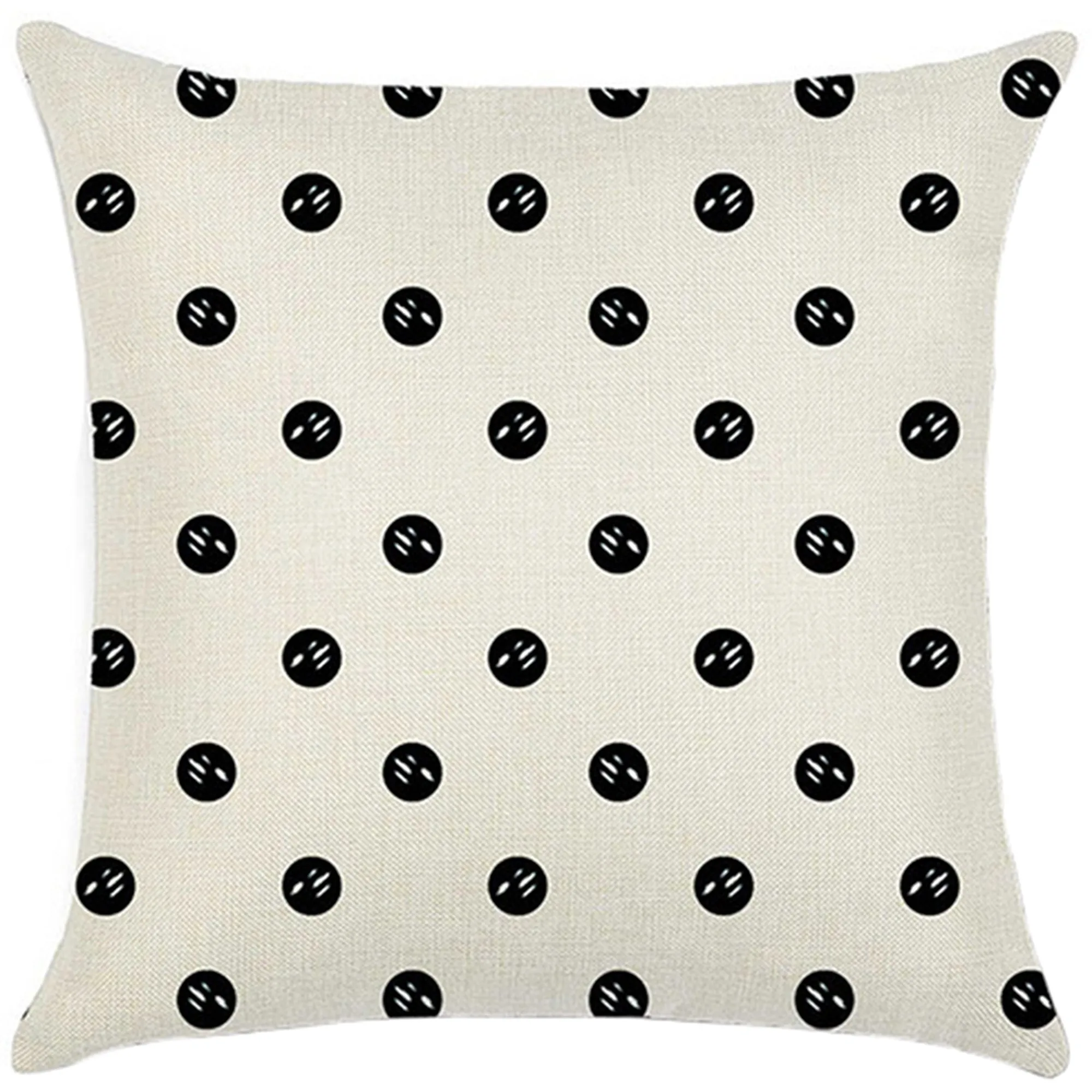 Square Cloth Pillow Covers with Geometric Images set of 2