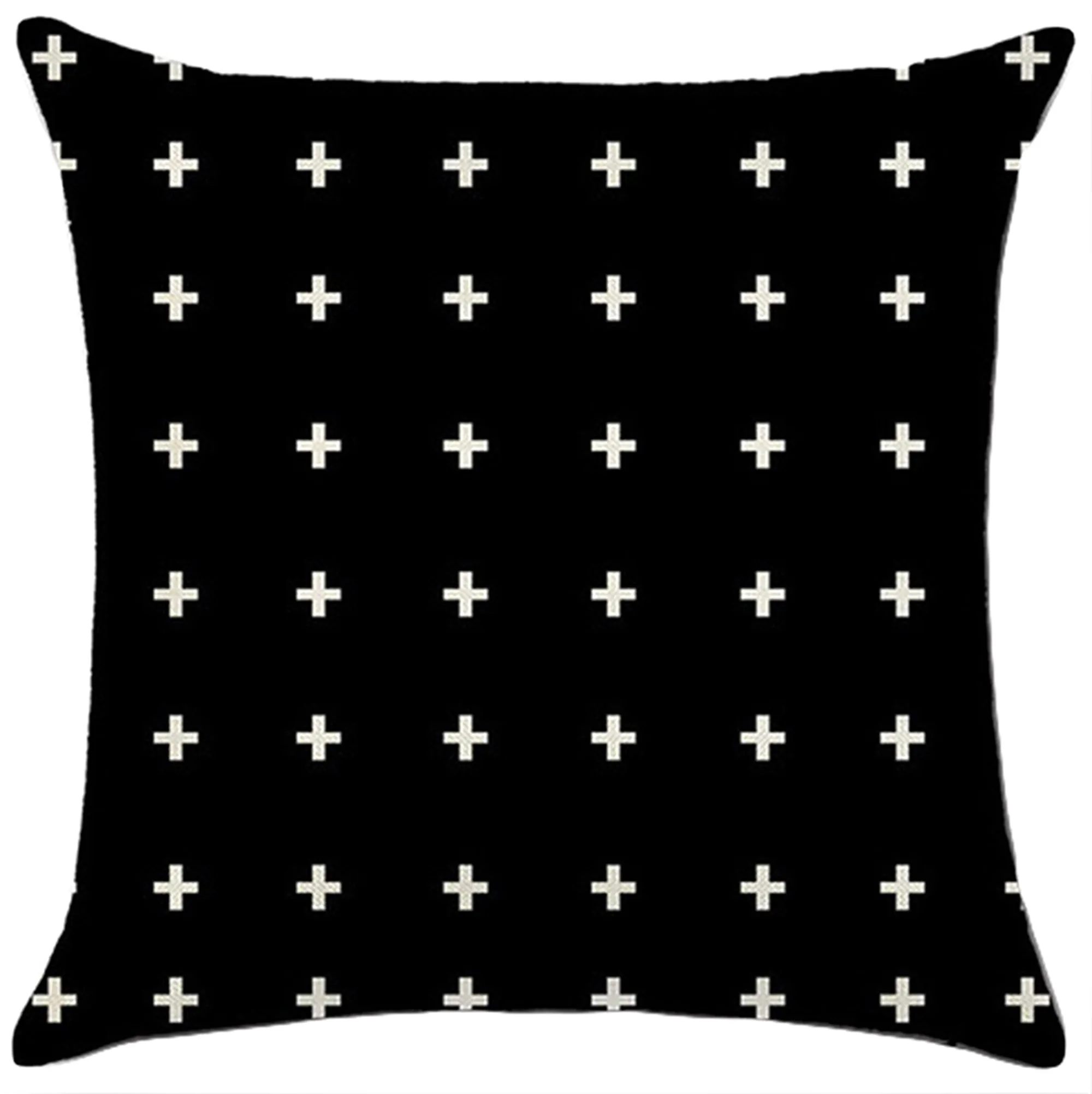 Square Cloth Pillow Covers with Geometric Images set of 2