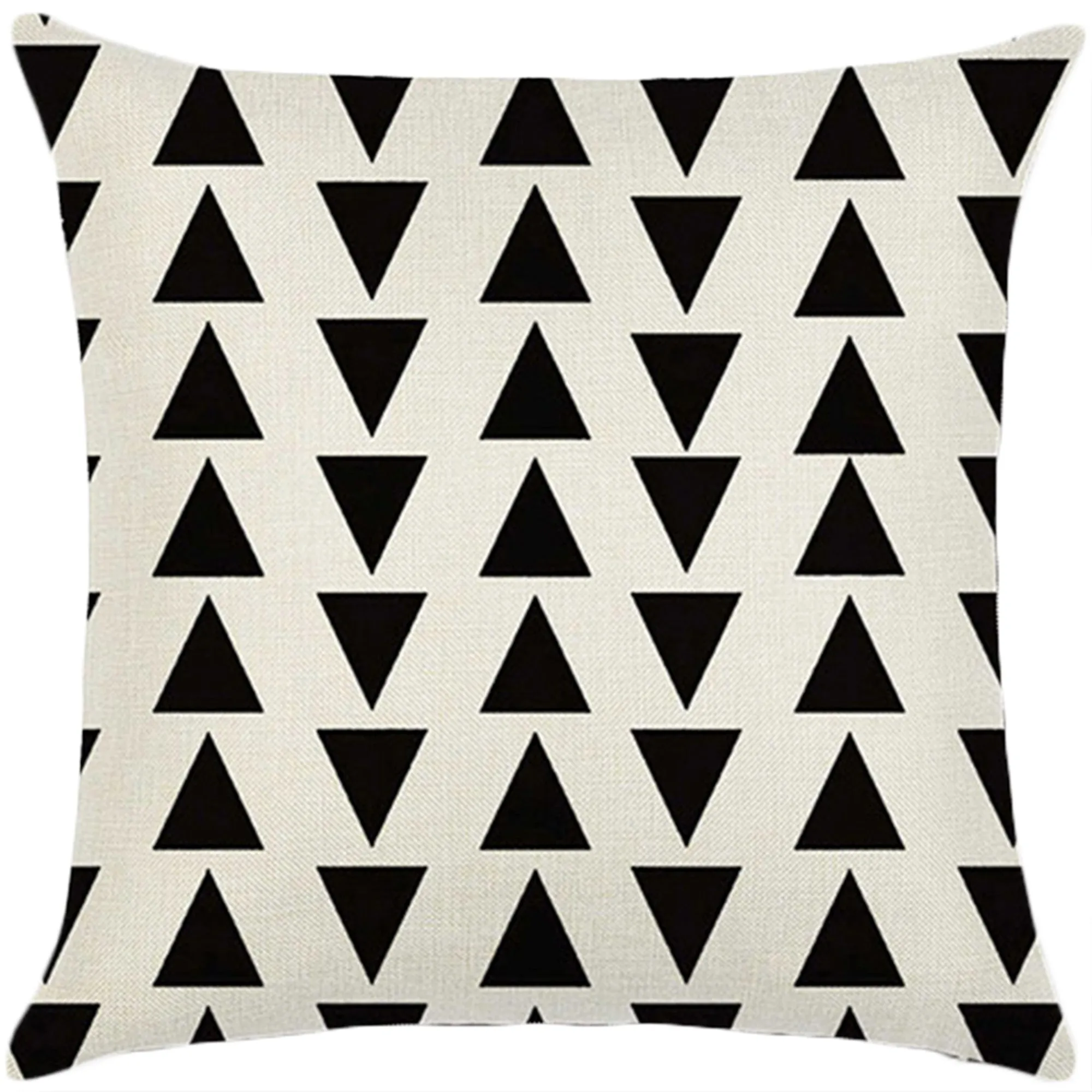 Square Cloth Pillow Covers with Geometric Images set of 2