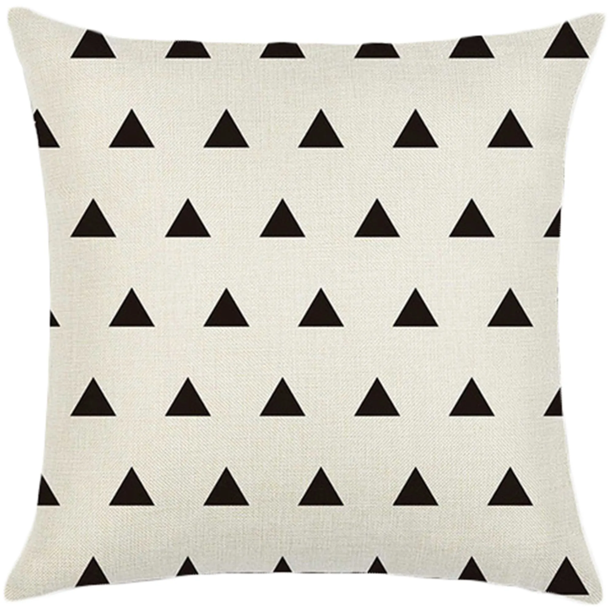 Square Cloth Pillow Covers with Geometric Images set of 2