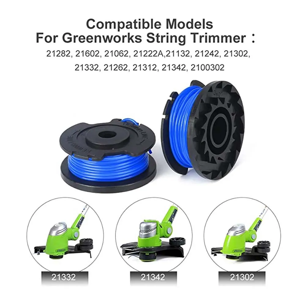 String Trimmer Spool Line Compatible with Greenworks  | 24V 40V 80v Trimmer line 4 Pack