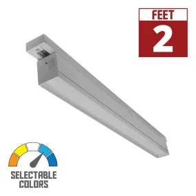 T-Line 2 ft LED Linear Track Bar 20W 1600 Lumens Selectable CCT 30K/35K/40K, Halo, Silver