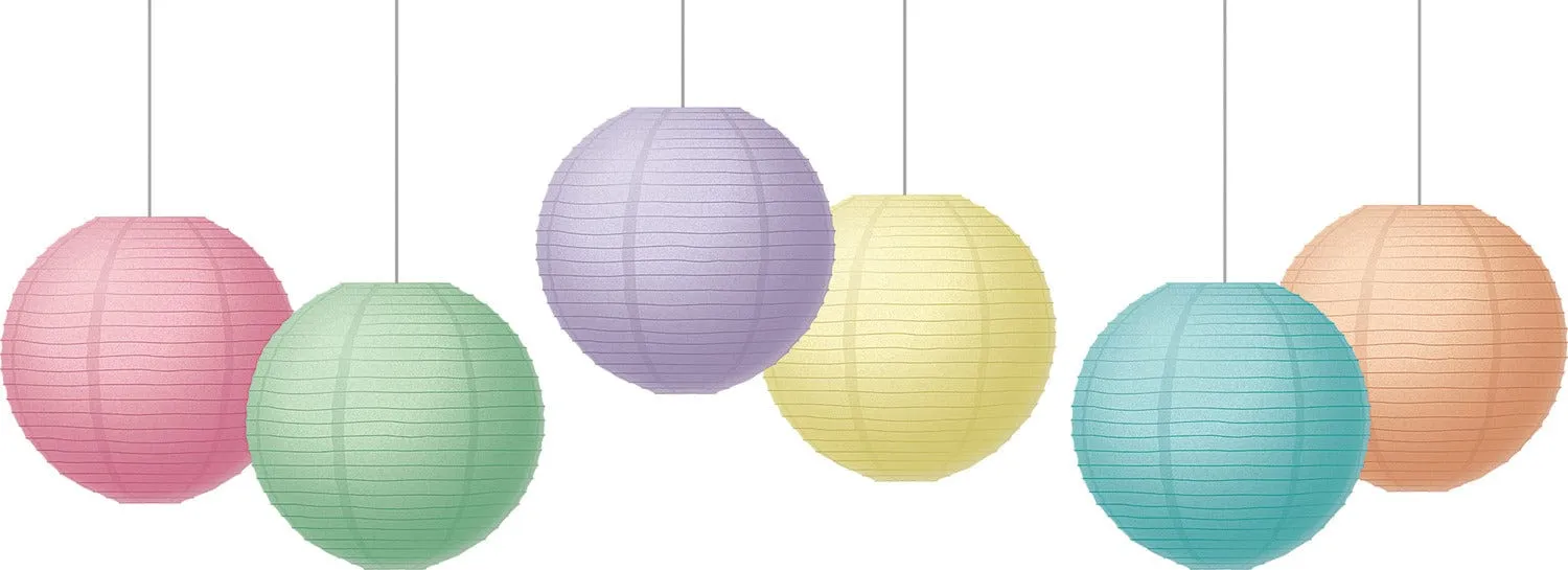 Teacher Created Resources Pastel Pop 8" Hanging Paper Lanterns