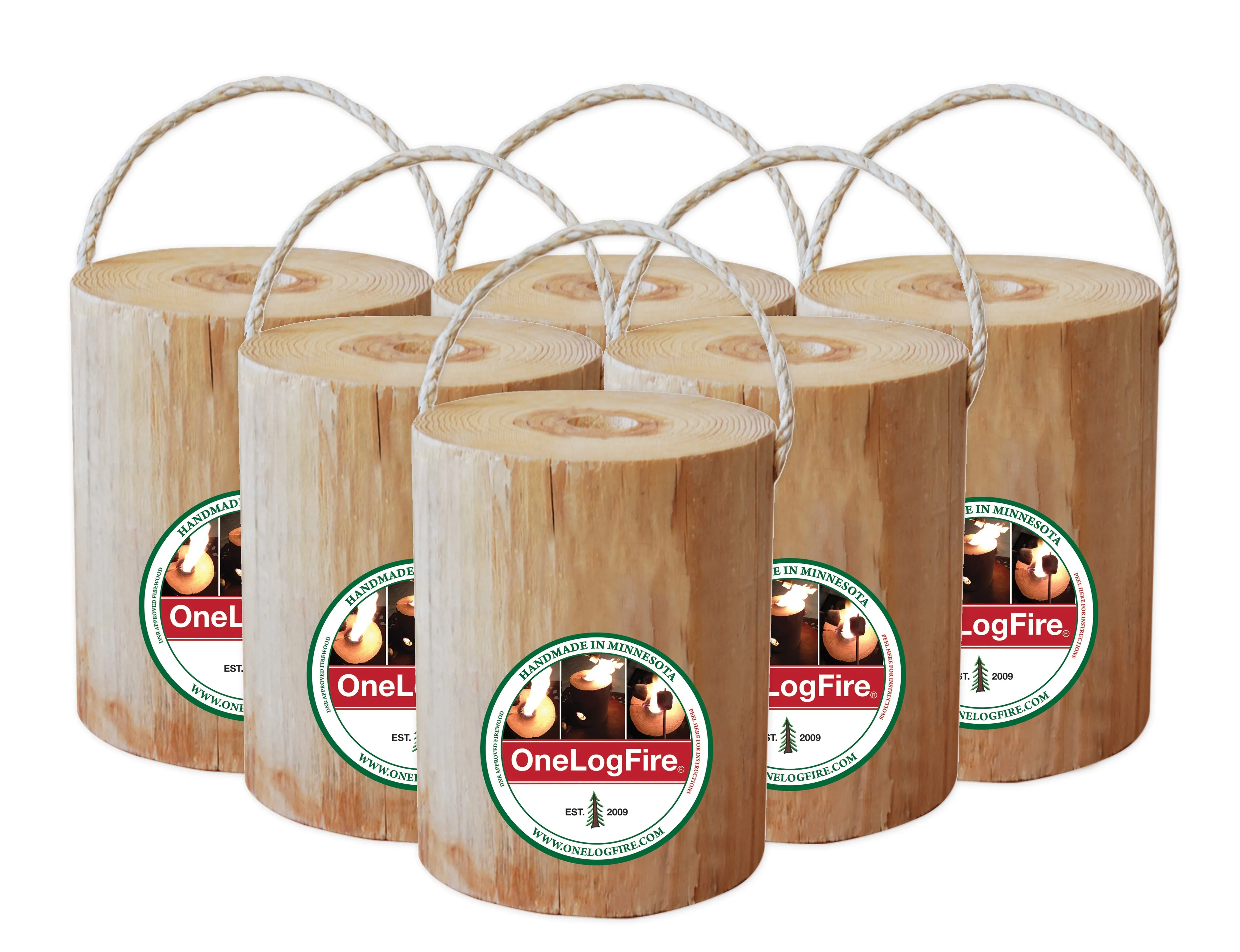 The Original One Log Fire Six Pack-Free Shipping