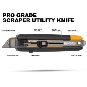 ToughBuilt 2-in-1 6-in Steel Grey Scraper and Utility Knife