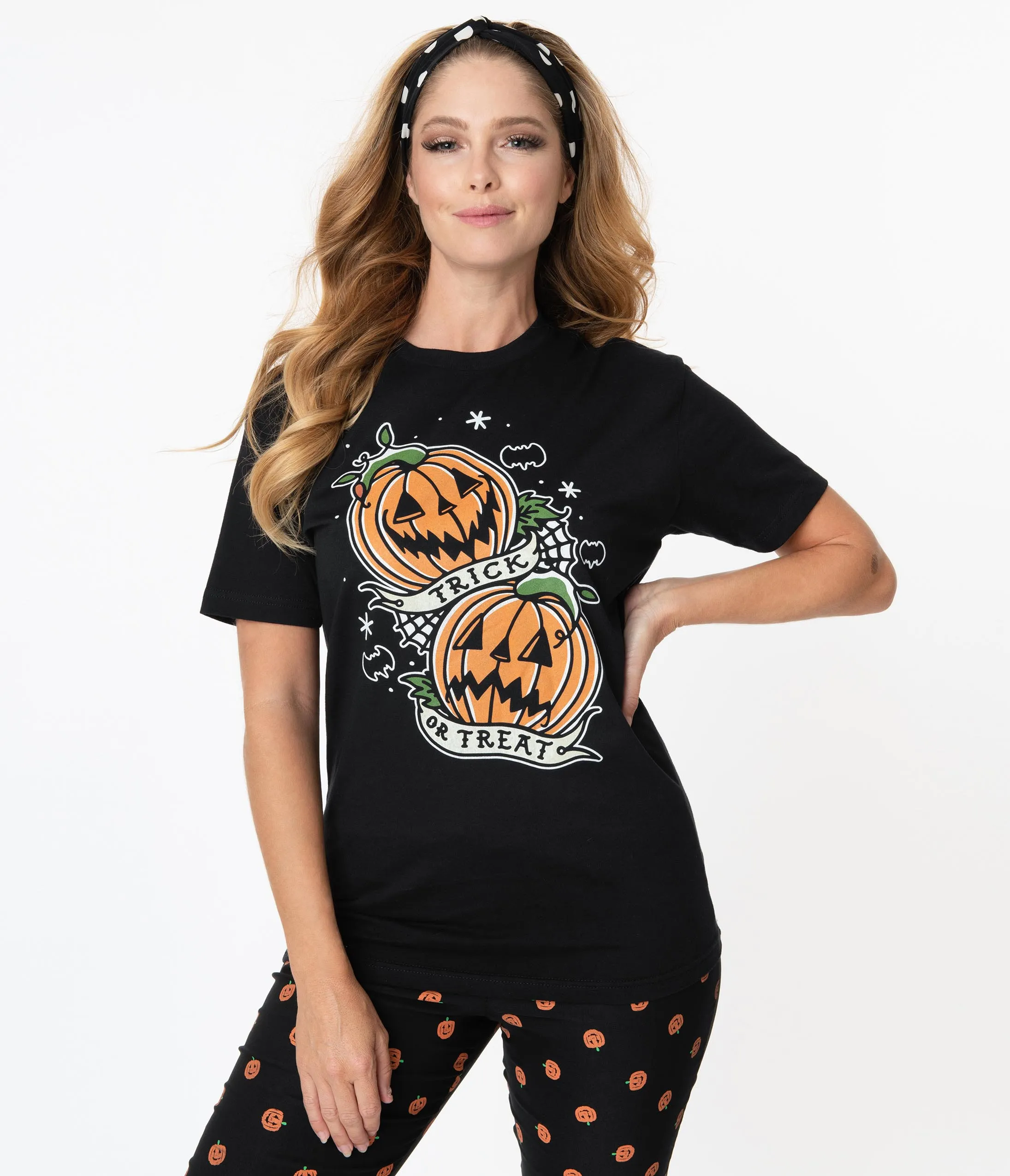 Trick Or Treat Pumpkins Graphic Unisex Tee