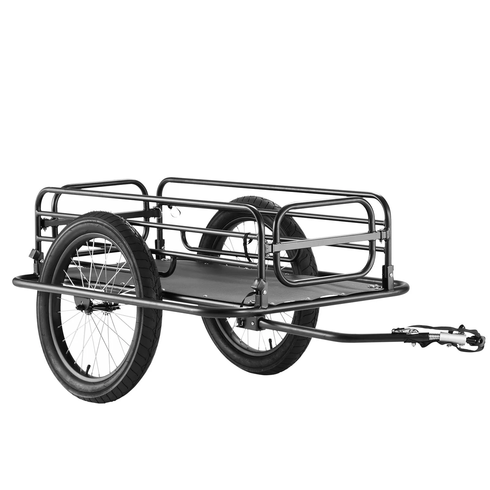 Vevor Bike Cargo Trailer Foldable Wagon Cart with Universal Hitch 275 Lbs Capacity New