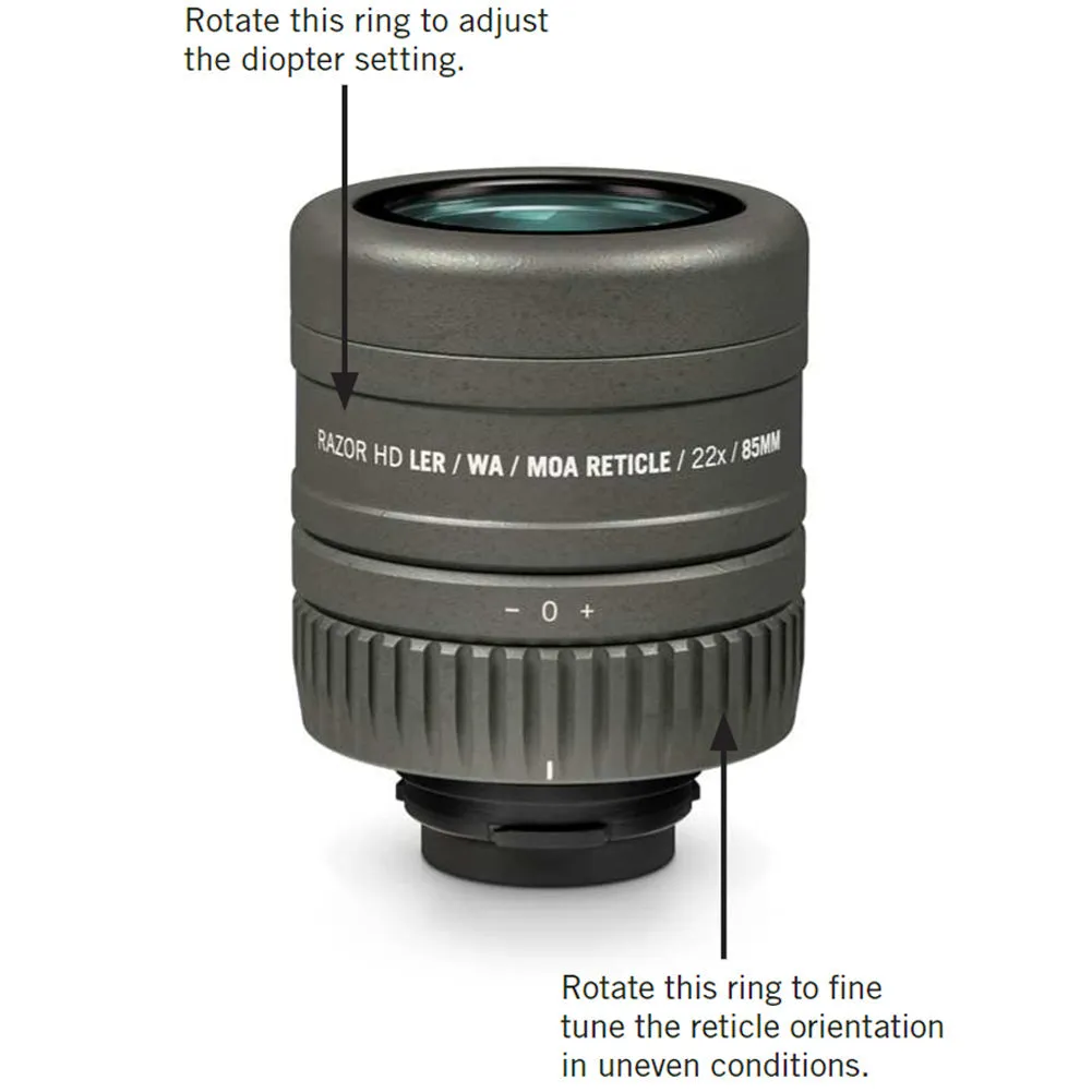 Vortex Optics Razor HD Reticle Eyepiece Ranging (MOA) Reticle (RS-85REA)