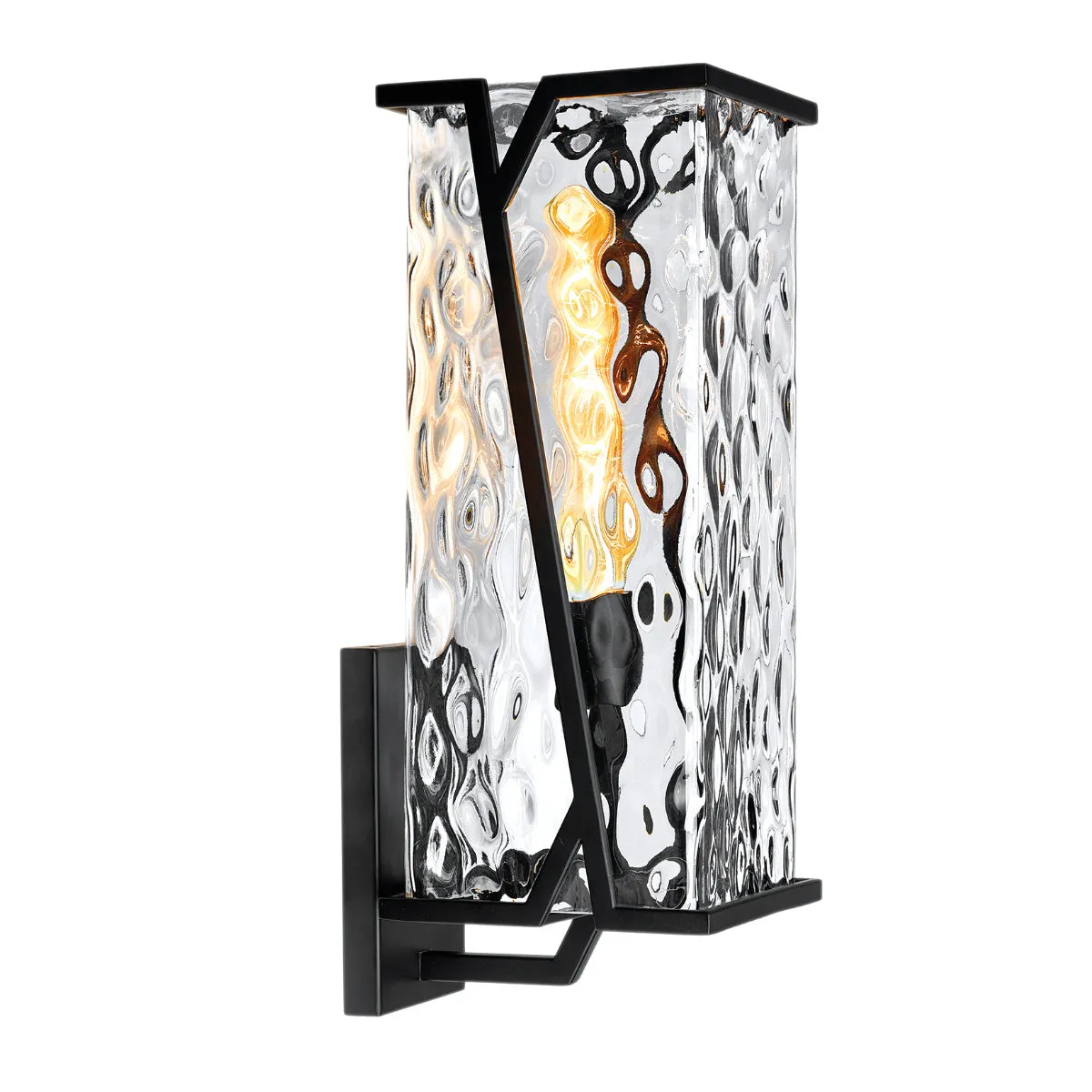 Waterfall 1-Light Wall Sconce in Matte Black