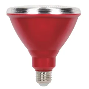 Westinghouse 3314700 15 Watt LED PAR38 Outdoor Reflector - Red - E26-Medium Base - 120 Volt - Box