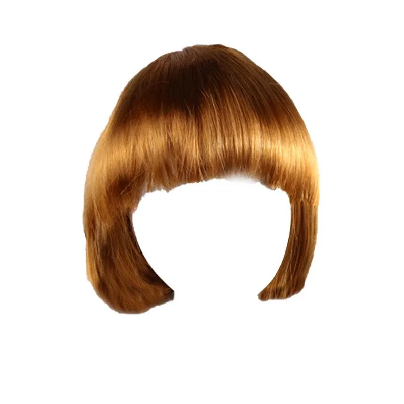 Womens Short Straight Bob Sleek Hair With Bang Synthetic Cosplay Wig Wigs Party