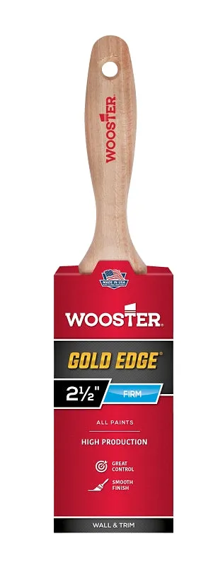 Wooster 5232-2-1/2 Paint Brush, 2-1/2 in W, 2-15/16 in L Bristle, Polyester Bristle, Flat Sash Handle :EA: QUANTITY: 1