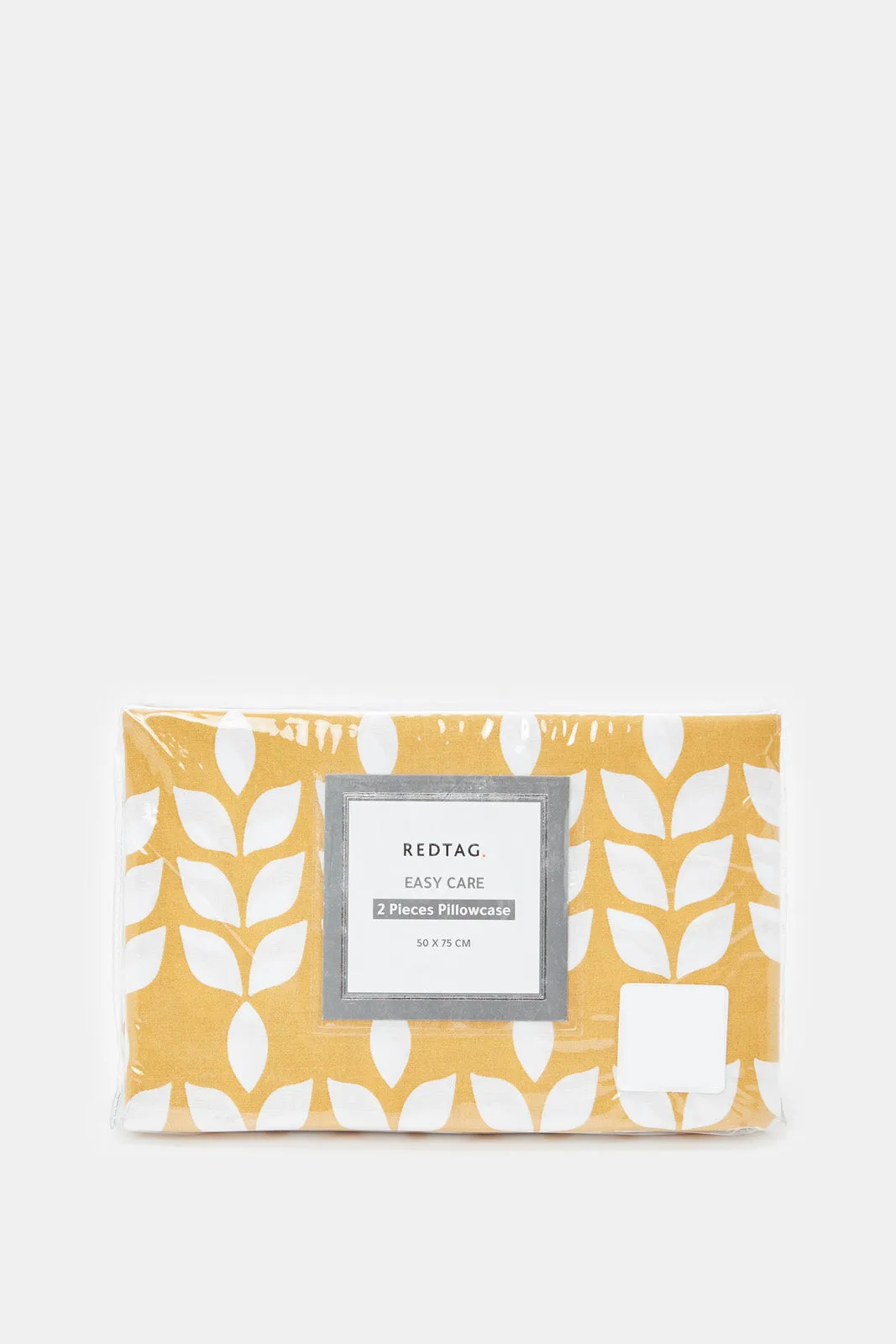 Yellow Leaves Printed Pillowcase Set (2 Piece)