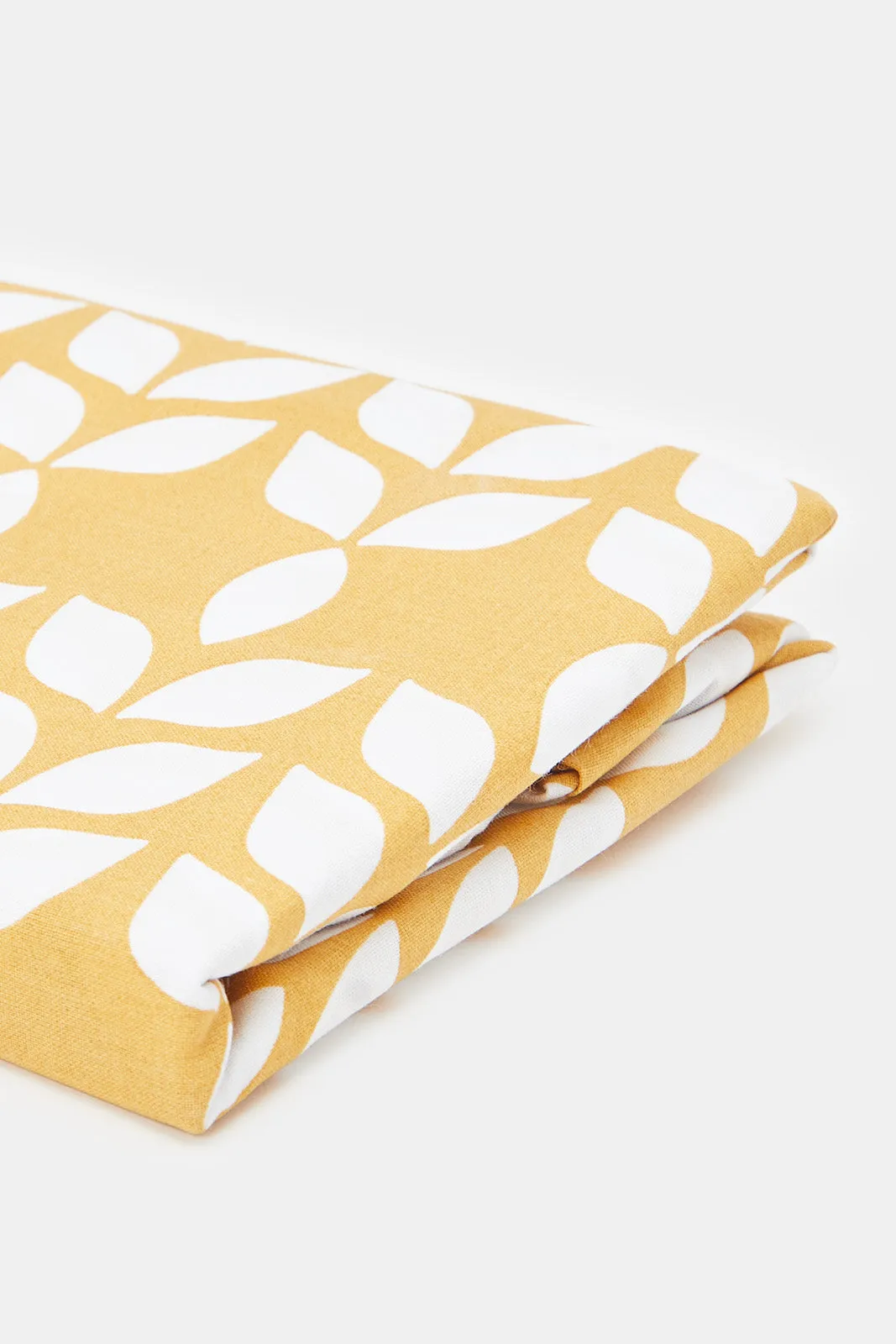 Yellow Leaves Printed Pillowcase Set (2 Piece)