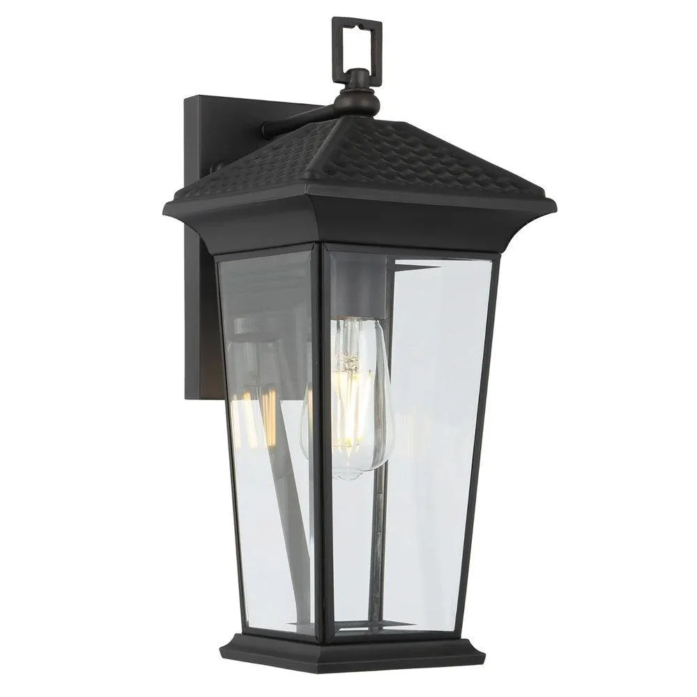 Zeldin Outdoor Wall Light 405mm in Black